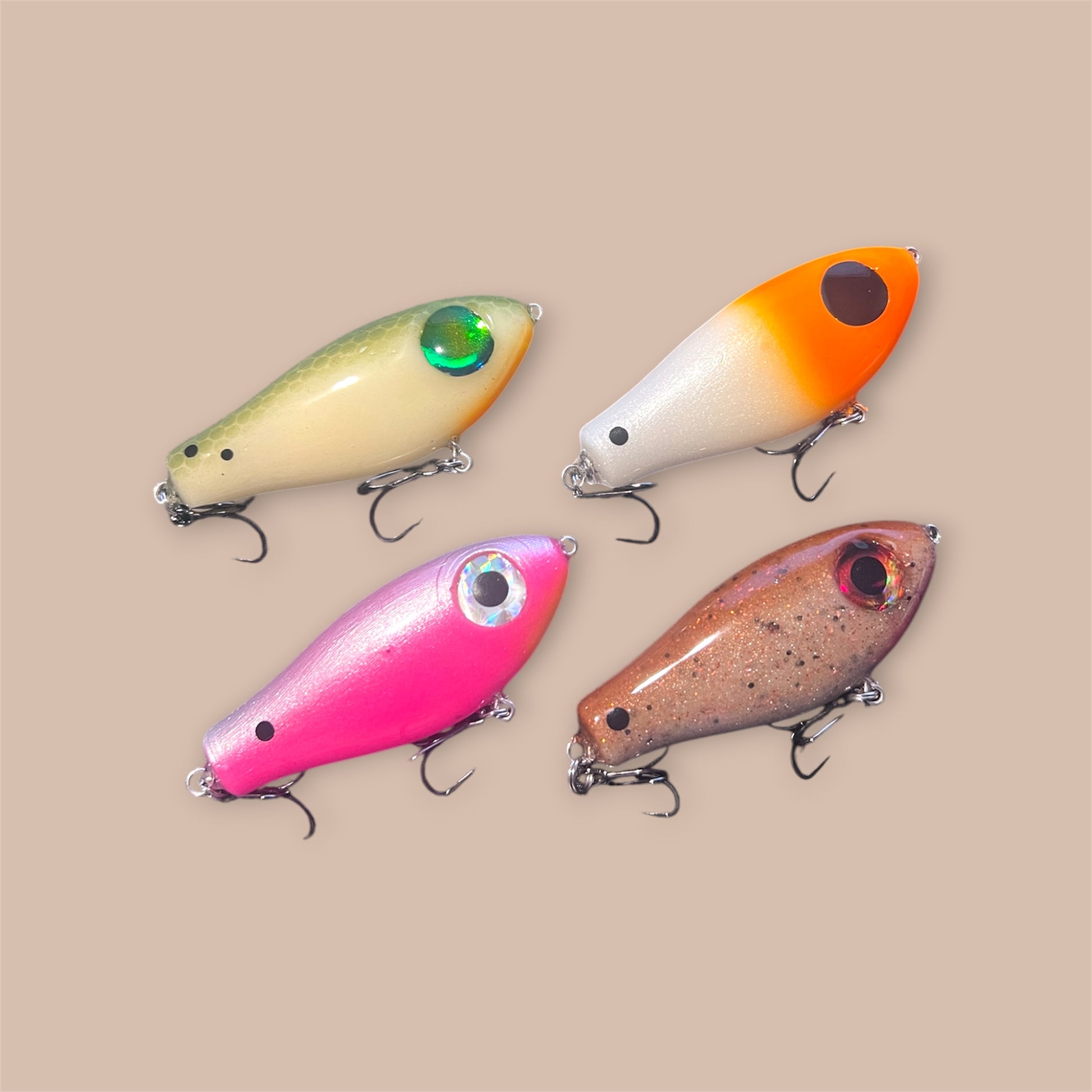 1998 poliwag fishing lure True Floater Big Softy Gamakatsu Black Nickel Treble / Jack O'Pearl